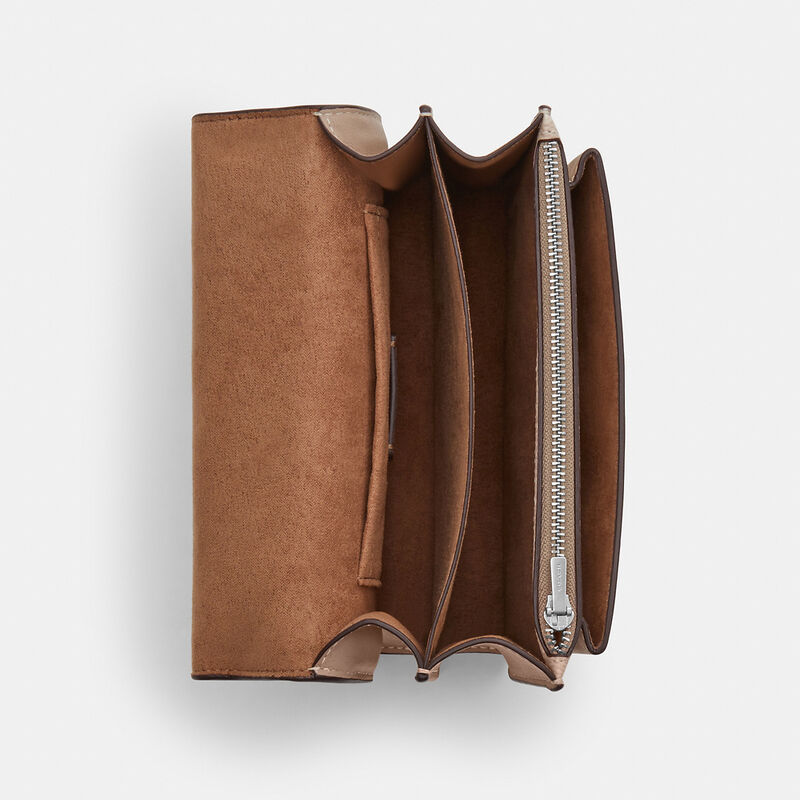 Mini Klare Crossbody Bag In Signature Canvas, SV/SAND/TAUPE, hi-res image number 3