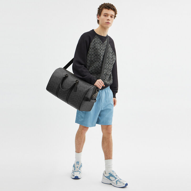 Venturer Bag In Signature Canvas, QB/CHARCOAL/BLACK, hi-res image number 4