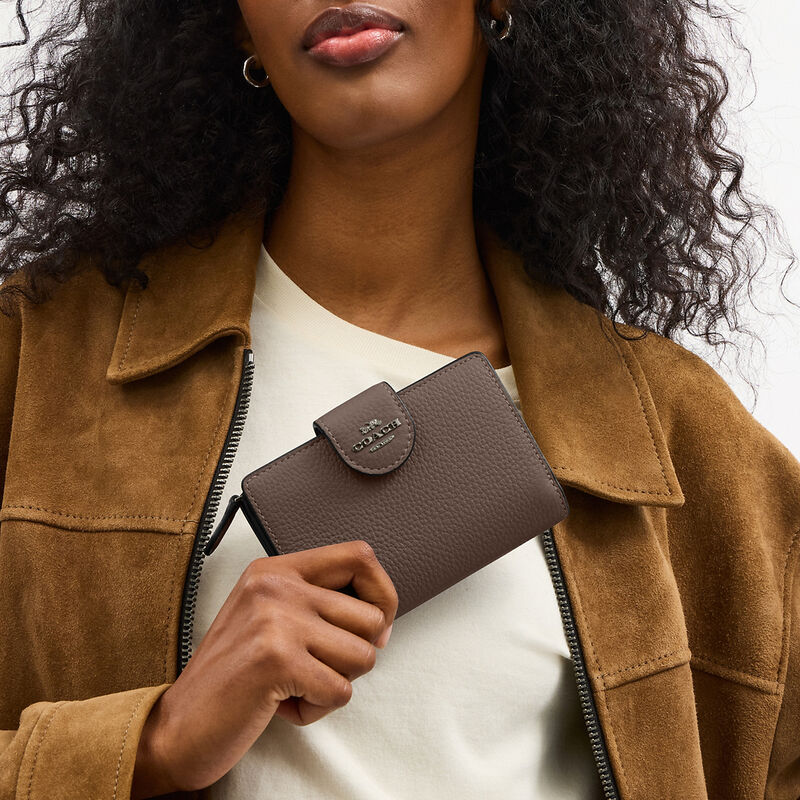 Medium Corner Zip Wallet, QB/DARK STONE, hi-res image number 3