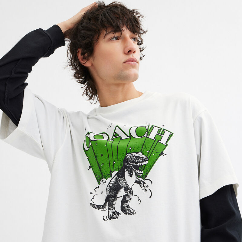 Dinosaur T-shirt, IVORY, hi-res image number 4