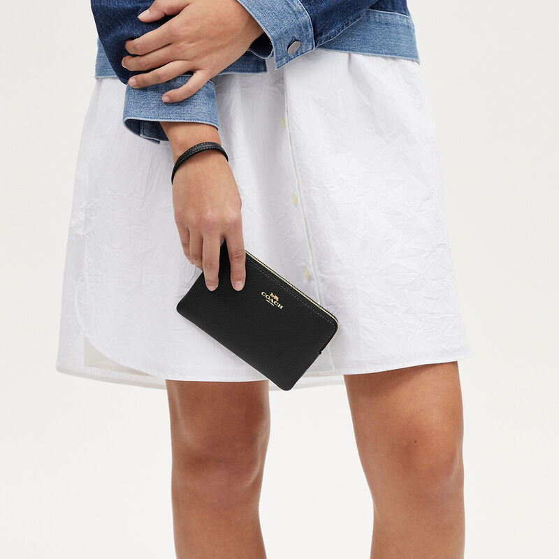 Corner Zip Wristlet, IM/BLACK, hi-res image number 3