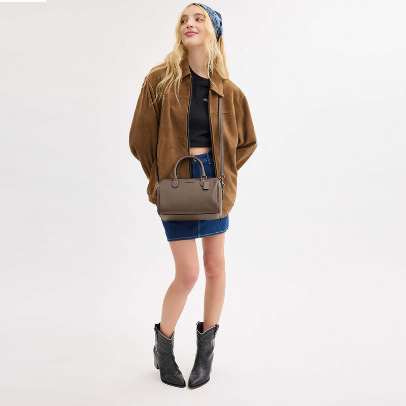 Rowan Satchel Bag, QB/DARK STONE, hi-res image number 4