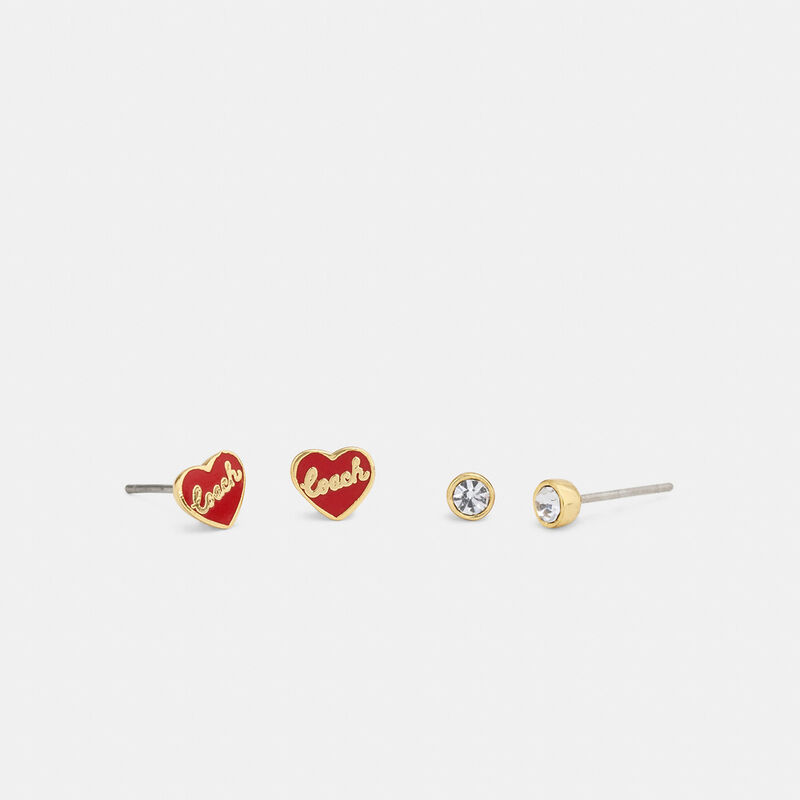 Heart Stud Earrings Set