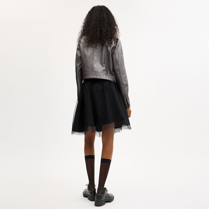 Tulle Midi Skirt, BLACK, hi-res image number 3