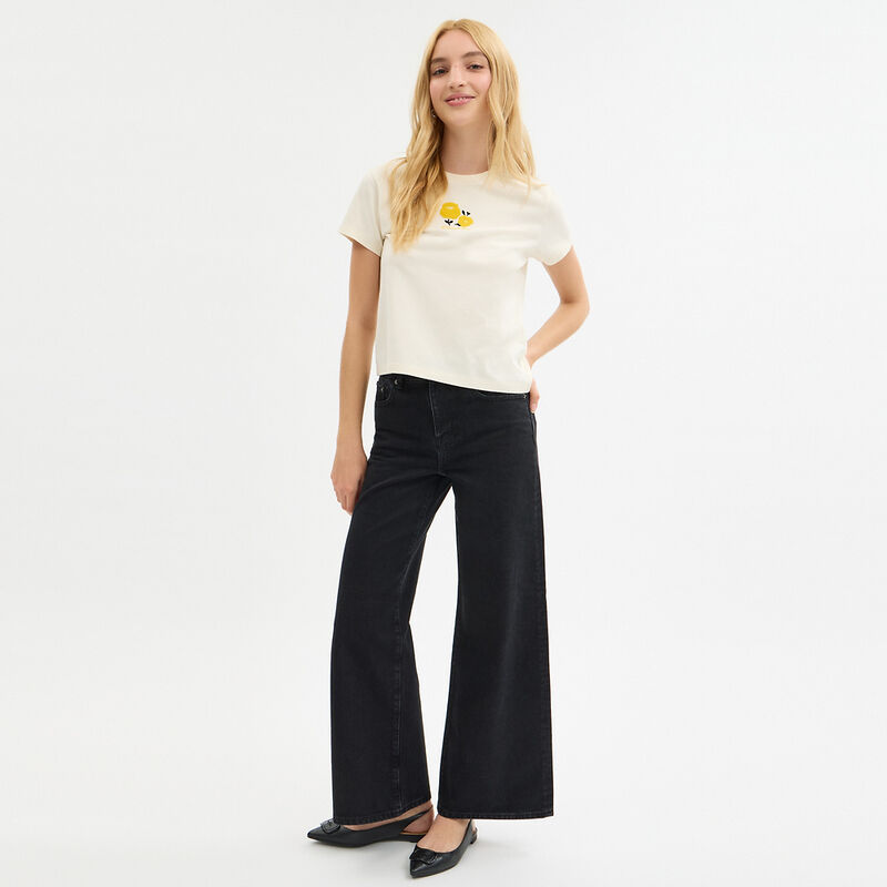 High Rise Black Denim Jean