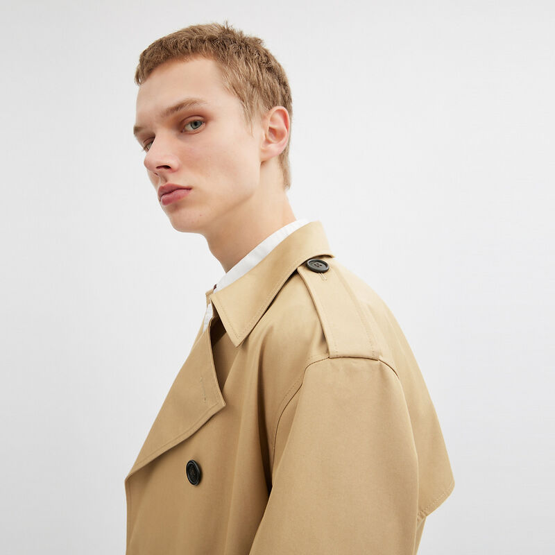 Relaxed Trench Coat, KHAKI, hi-res image number 4