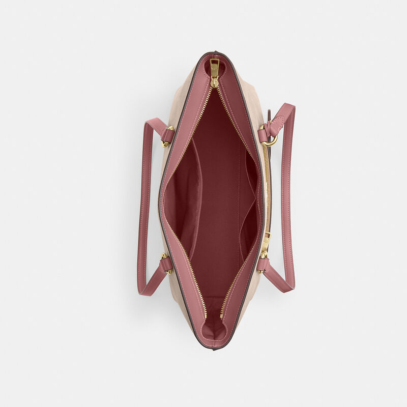 Station Tote Bag with Signature Heart Bag Charm, IM/SAND/PEONY, hi-res image number 3