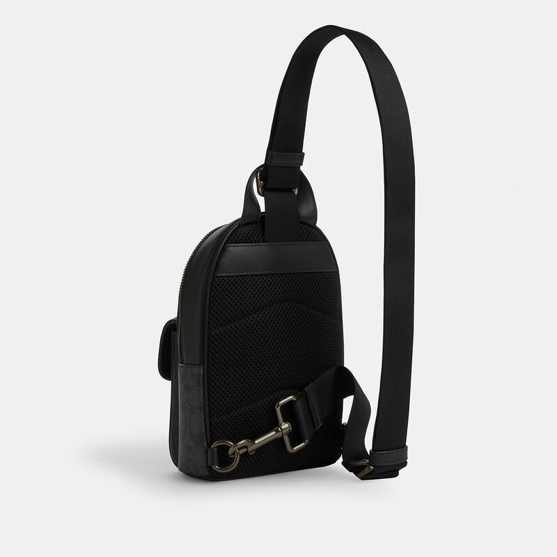 Small Turnlock Sling Pack In Signature Canvas