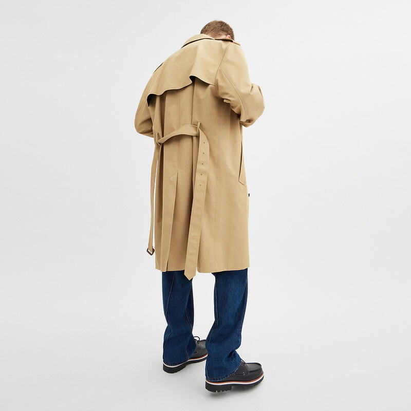 Relaxed Trench Coat, KHAKI, hi-res image number 3