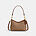 Laurel Small Shoulder Bag In Signature Canvas, IM/TAN/BROWN, swatch