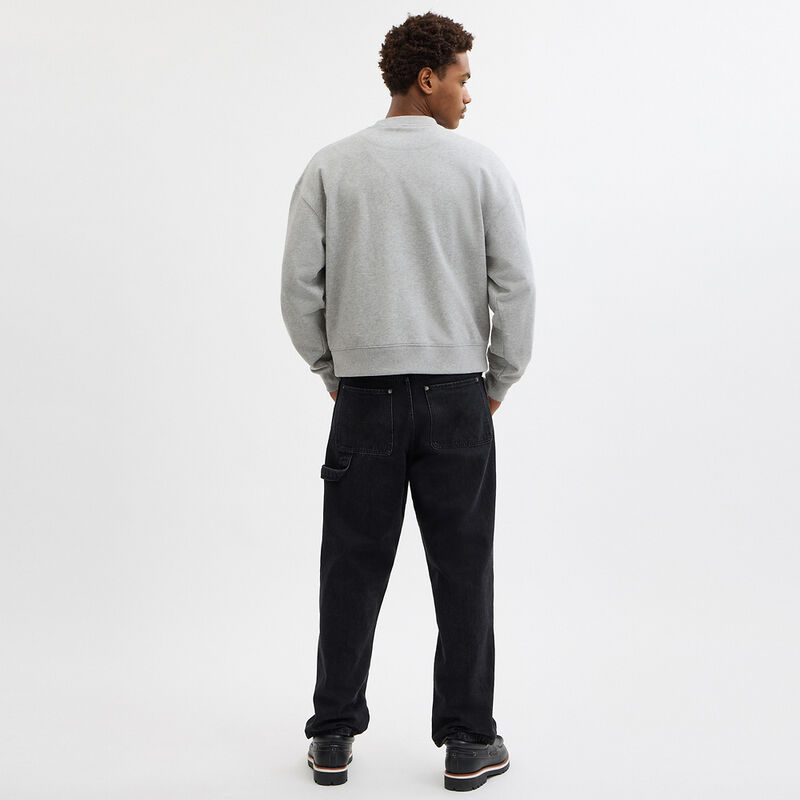 Bagel Crewneck Sweatshirt, HEATHER GREY, hi-res image number 3