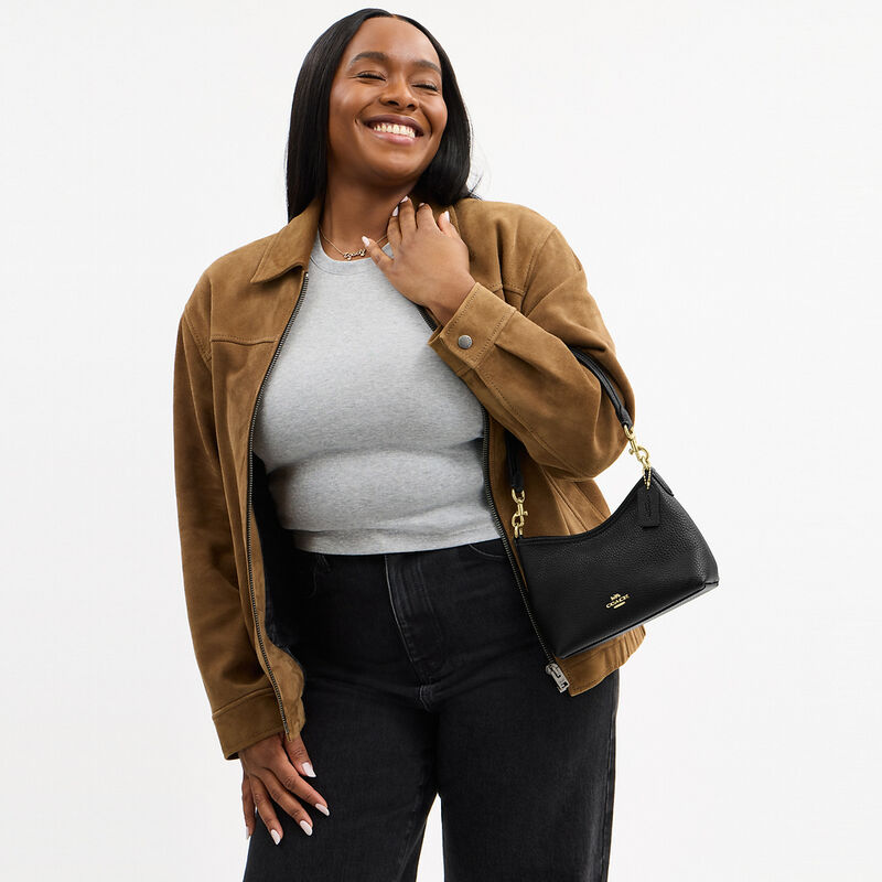 Laurel Small Shoulder Bag, IM/BLACK, hi-res image number 4