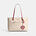 Station Tote Bag with Signature Heart Bag Charm, IM/SAND/PEONY, swatch
