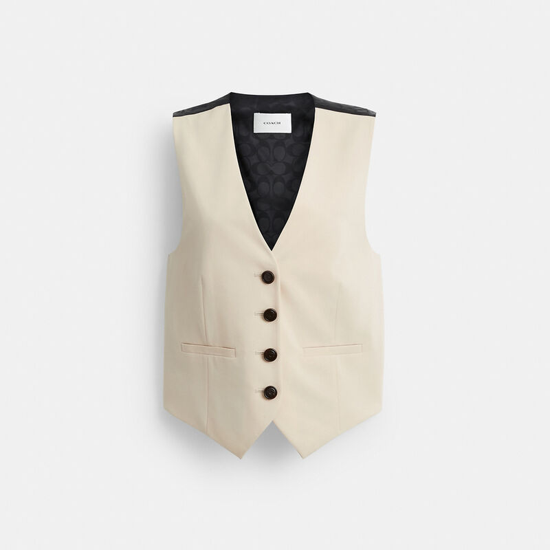 Tailored Vest In Recycled Polyester