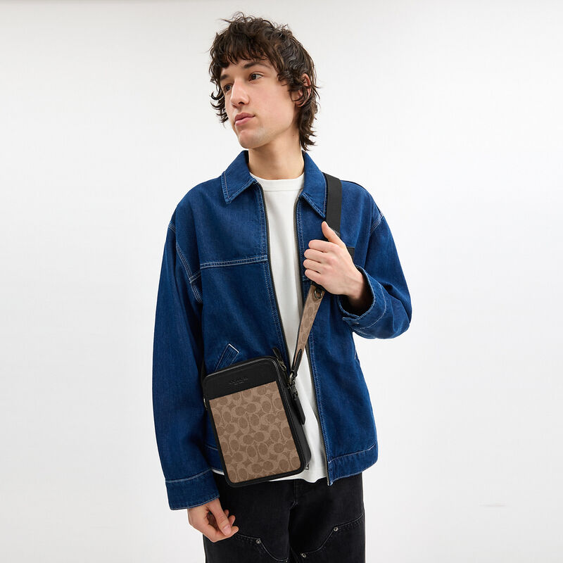 Sullivan Crossbody Bag In Signature Canvas, QB/TAN/BLACK, hi-res image number 4