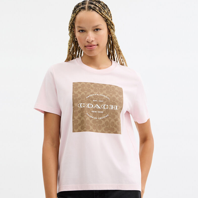 Signature Square T Shirt, light pink., hi-res image number 4