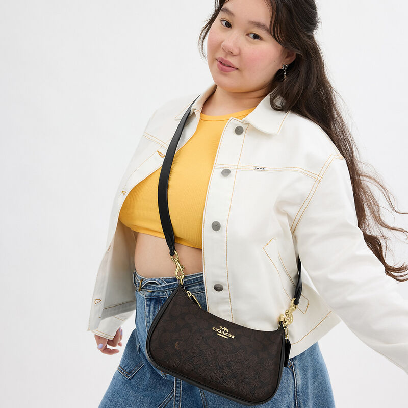 Reversible Strap In Signature Canvas, IM/WALNUT/BLACK, hi-res image number 3