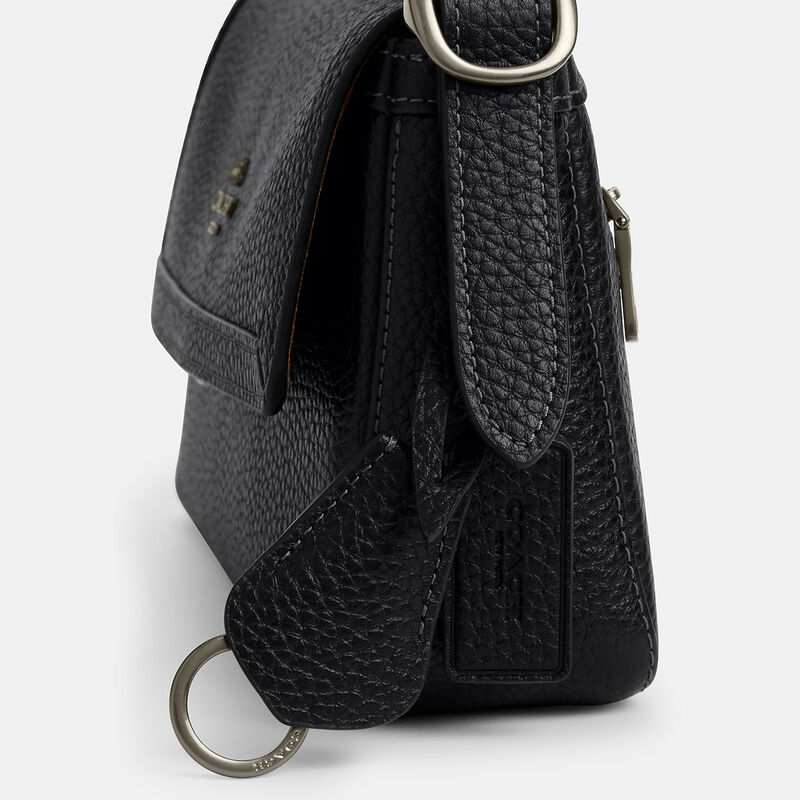 Etta Small Flap Shoulder Bag, QB/BLACK, hi-res image number 6
