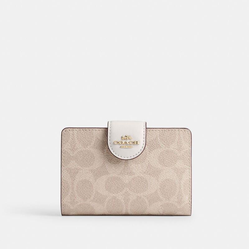 Medium Corner Zip Wallet In Signature Canvas
