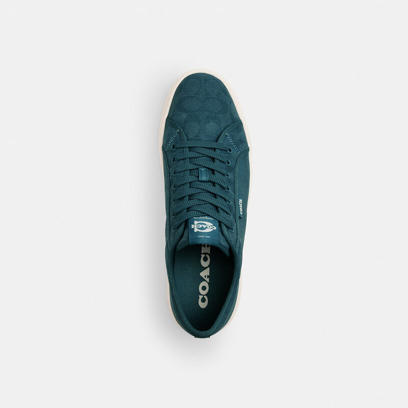 Sneaker In Signature Jacquard, DARK TEAL/CHALK, hi-res image number 3