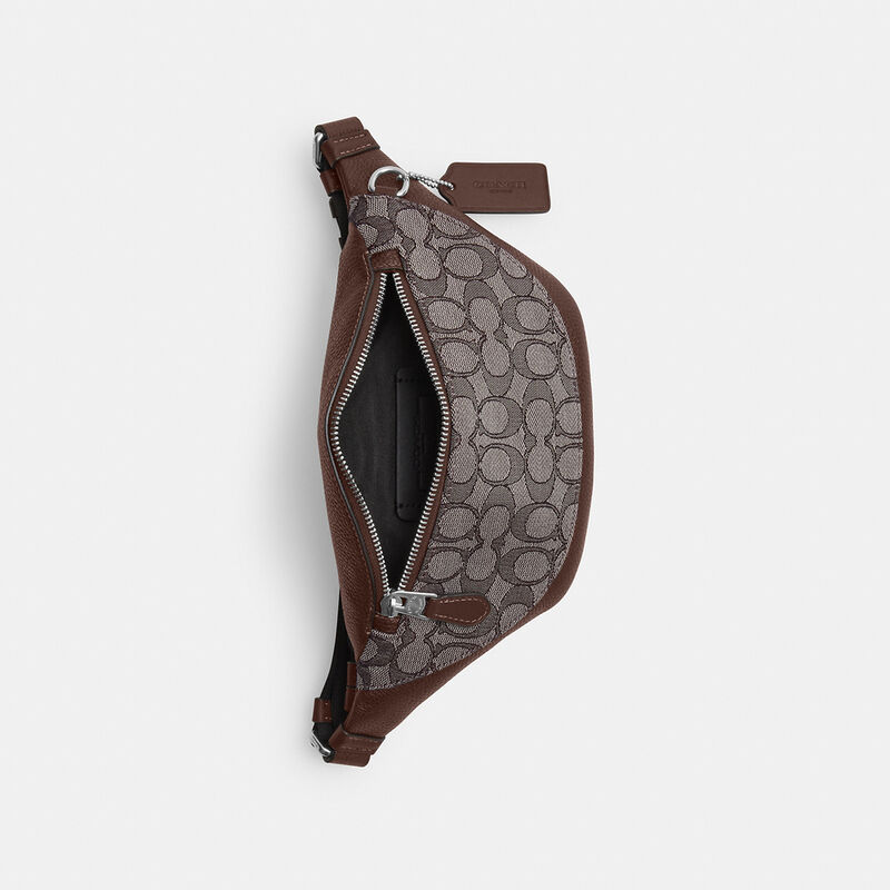 Warren Mini Belt Bag In Signature Jacquard, OAK/MAPLE, hi-res image number 3