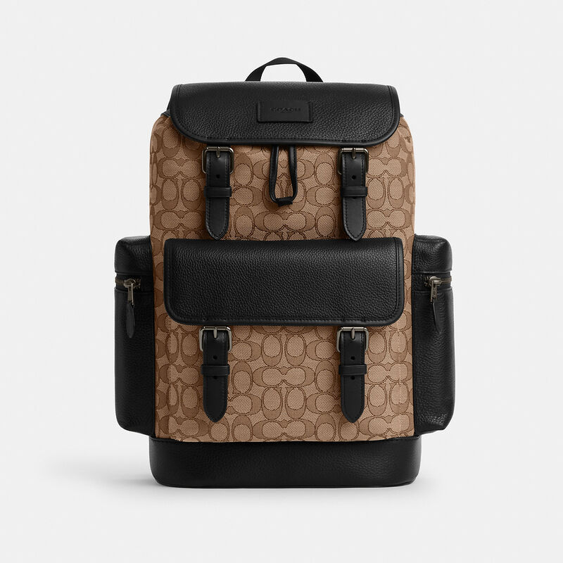 Sprint Backpack In Signature Jacquard, QB/TAN/BLACK, hi-res image number 1