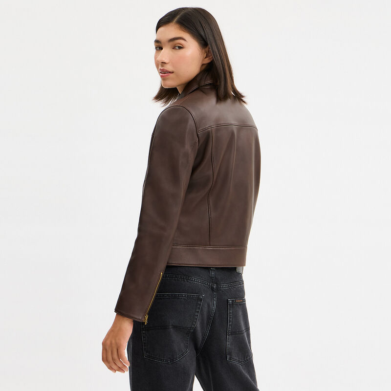 Leather Jacket, MAPLE, hi-res image number 3