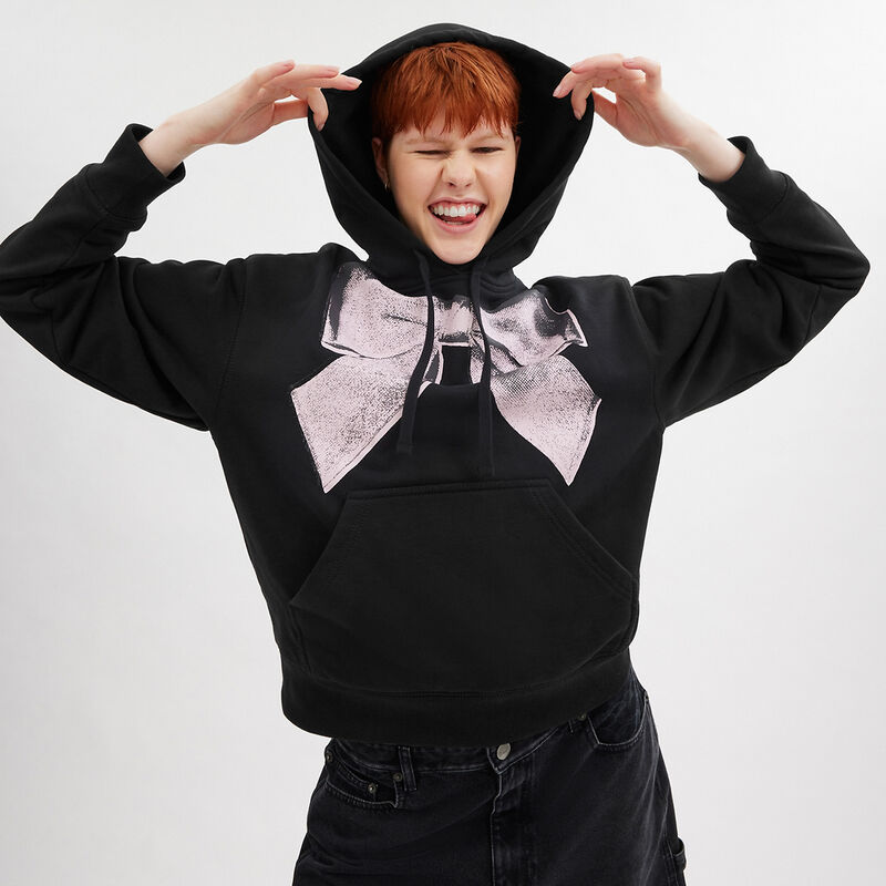 Bow Hoodie, BLACK, hi-res image number 4