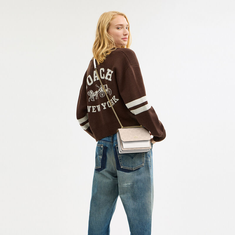 Mini Klare Crossbody Bag In Signature Canvas, IM/SAND/CHALK, hi-res image number 4