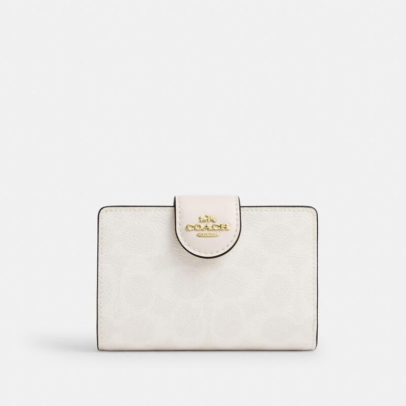 Medium Corner Zip Wallet In Signature Canvas