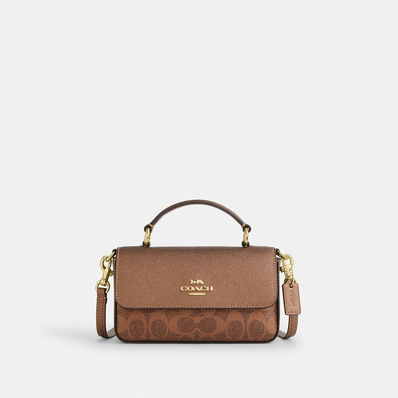 Mini Josie Top Handle Bag In Signature Canvas