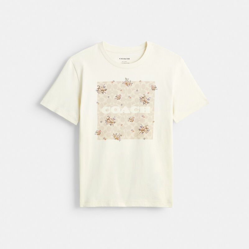 Spring Blossom Signature Square Classic T-Shirt In Organic Cotton