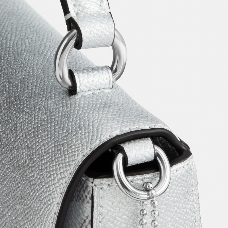 Mini Josie Top Handle Bag In Signature Canvas, SV/GRAY/SILVER, hi-res image number 5