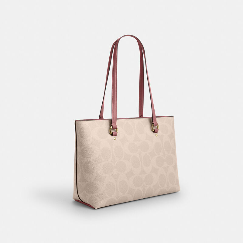 Station Tote Bag with Signature Heart Bag Charm