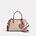 Rowan Satchel Bag In Signature Canvas With Heart Charm, IM/SAND/PEONY, swatch
