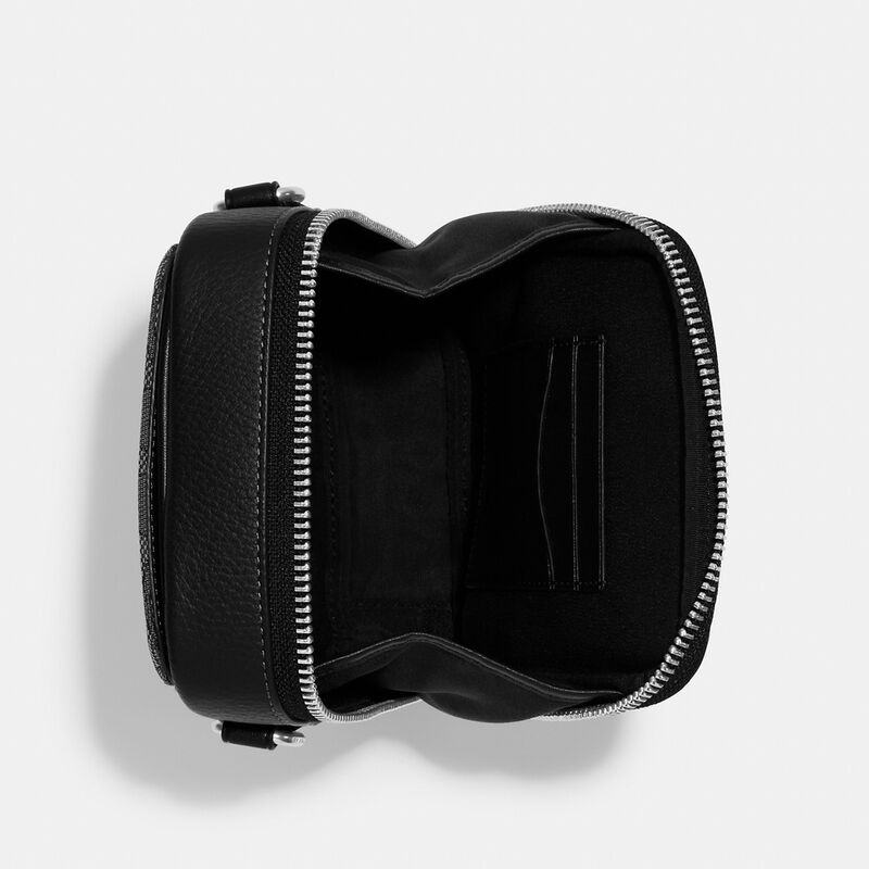 Stanton Crossbody In Signature Jacquard, CHARCOAL/BLACK, hi-res image number 3