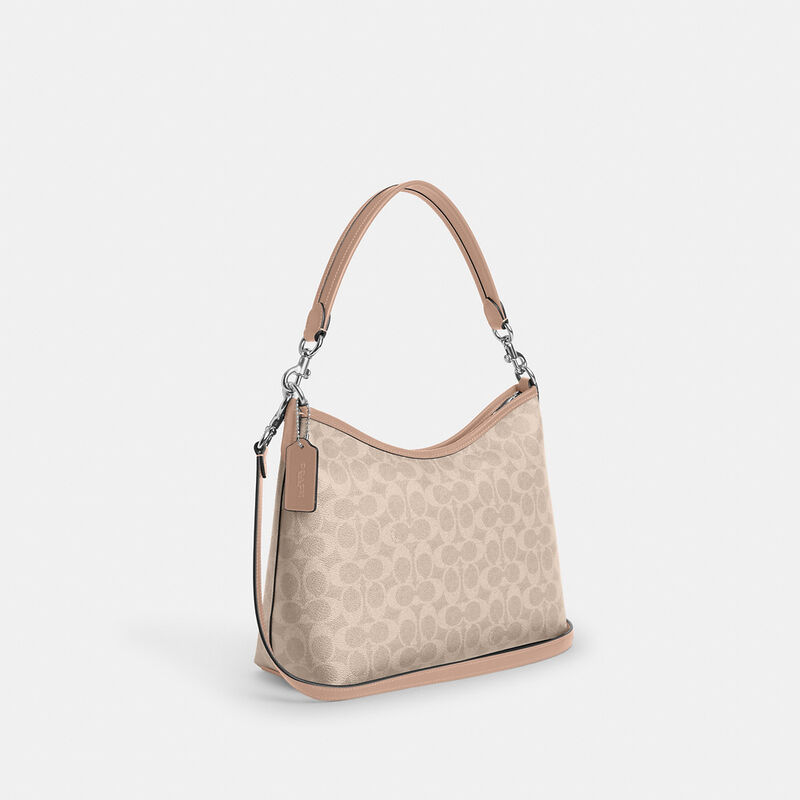 Laurel Shoulder Bag In Signature Canvas, SV/SAND/TAUPE, hi-res image number 2