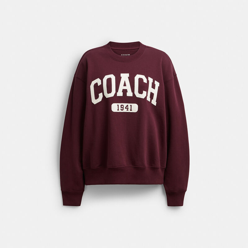 Sporty Signature Boyfriend Crewneck Sweatshirt
