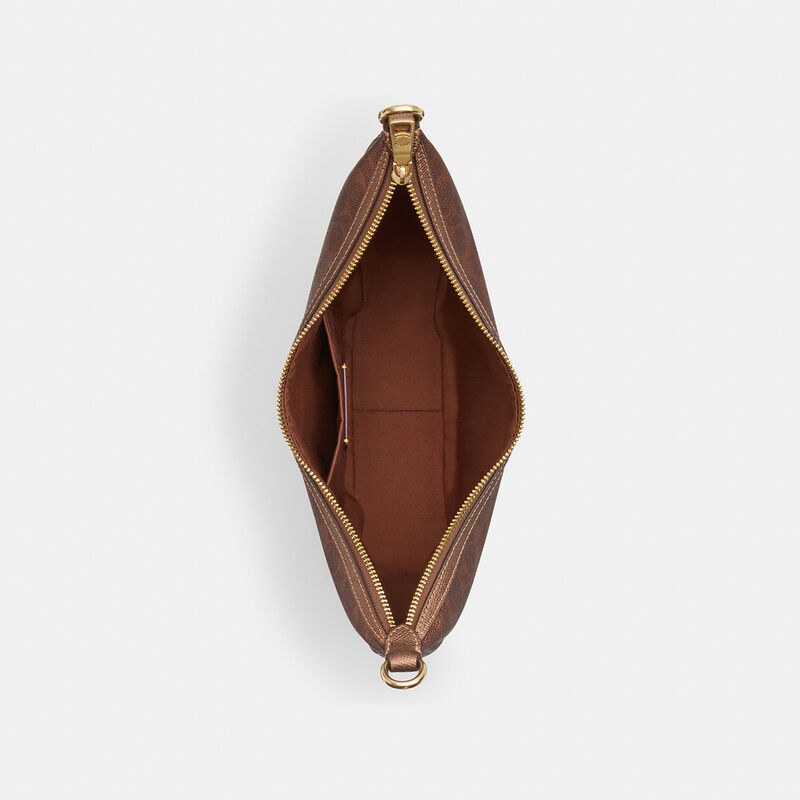Aria Shoulder Bag In Signature Canvas, IM/BROWN/COPPER, hi-res image number 5