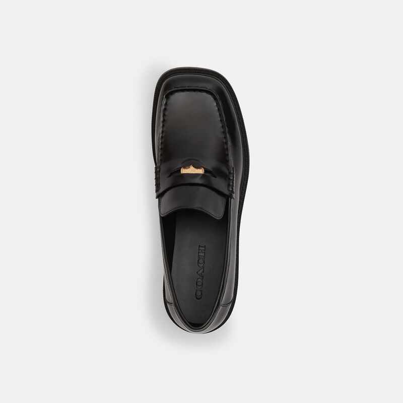 Square Toe Loafer, BLACK, hi-res image number 3