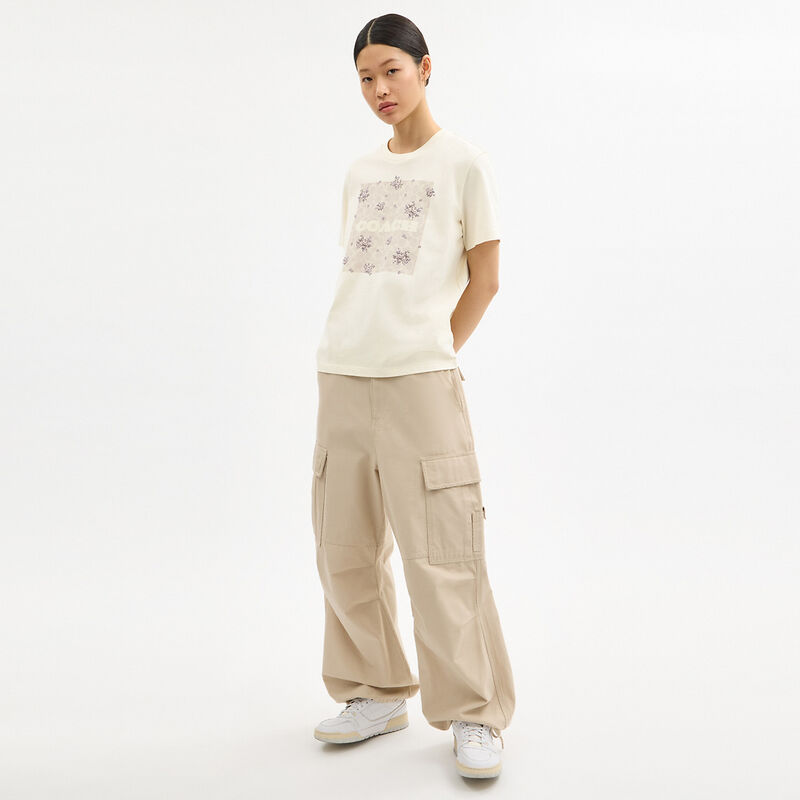 Spring Blossom Signature Square Classic T-Shirt In Organic Cotton