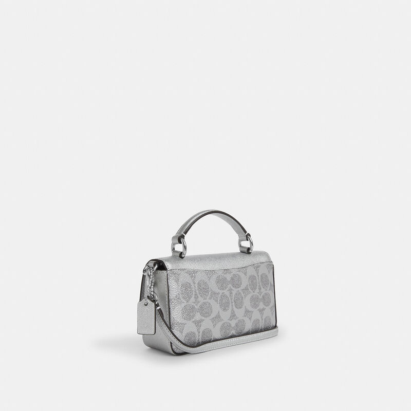 Mini Josie Top Handle Bag In Signature Canvas, SV/GRAY/SILVER, hi-res image number 2