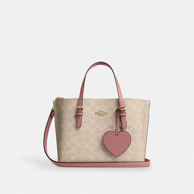 Mollie Tote Bag 25 In Signature Canvas With Heart Charm