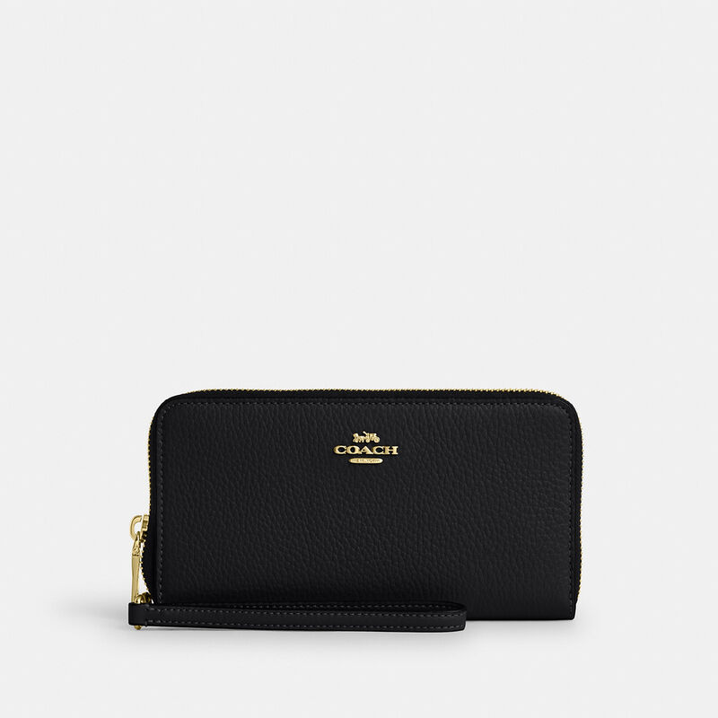 Long Zip Around Wallet With Detachable Card Case