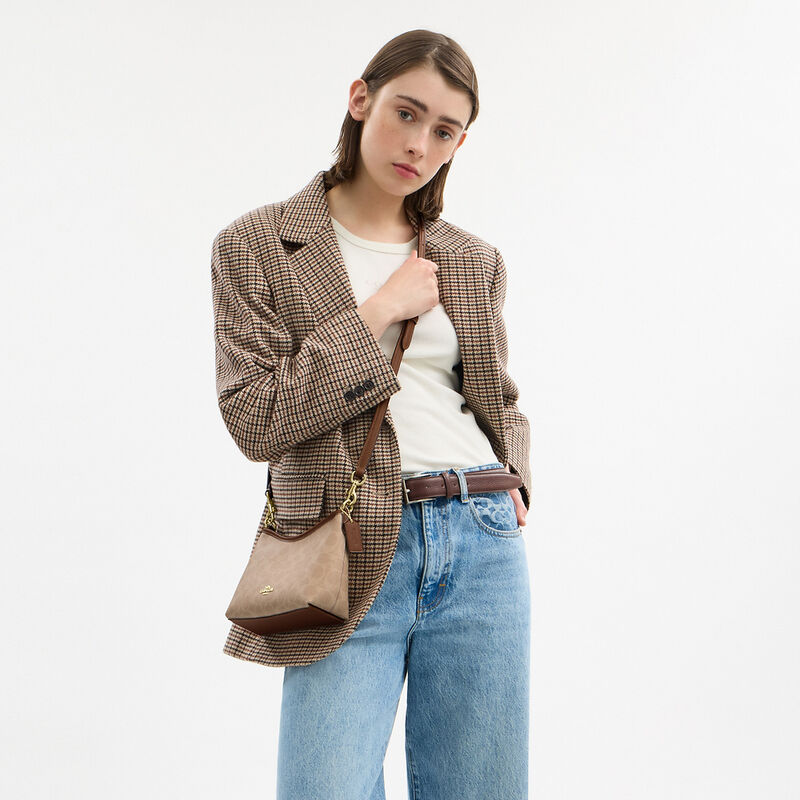 Laurel Small Shoulder Bag In Signature Canvas, IM/TAN/BROWN, hi-res image number 3