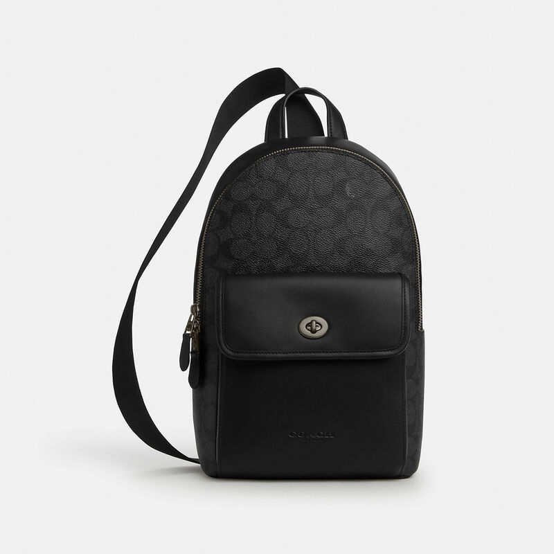 Turnlock Sling Pack In Signature Canvas