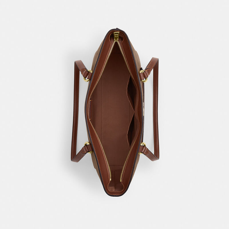 Station Tote Bag In Signature Canvas, IM/TAN/BROWN, hi-res image number 3