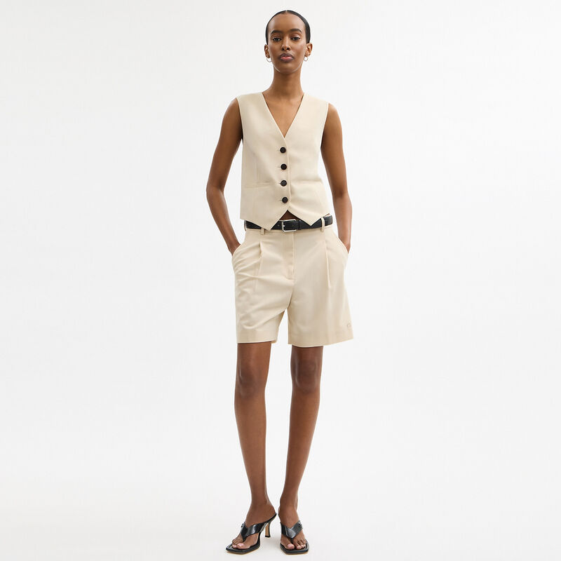 Tailored Vest In Recycled Polyester