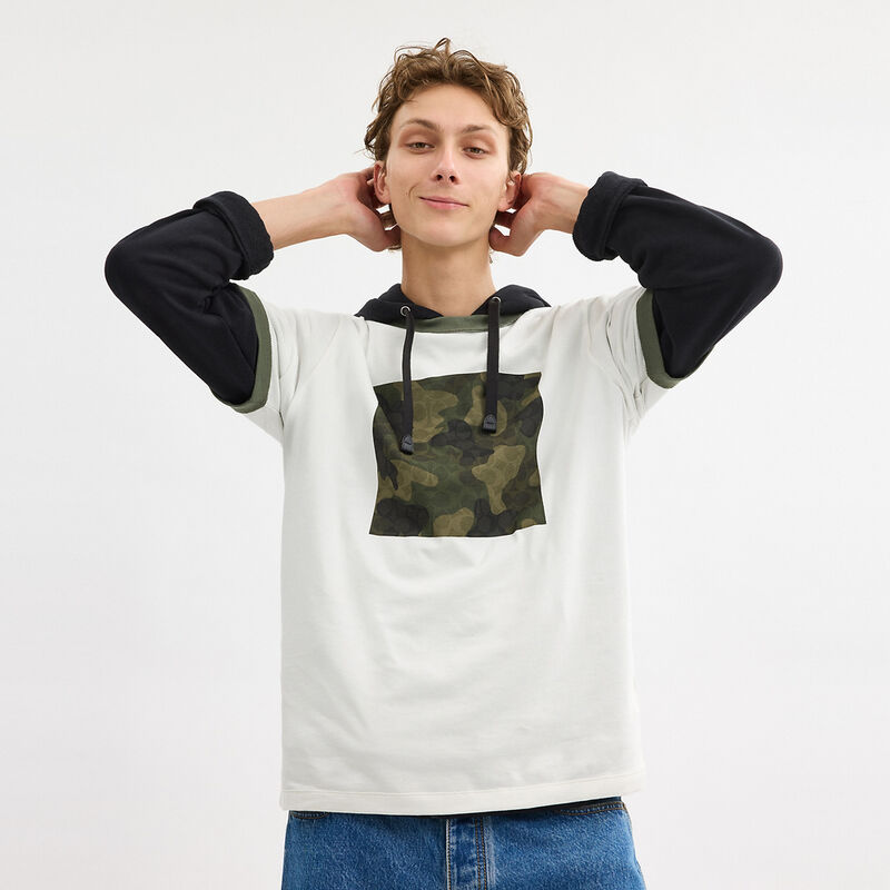 Camo T-Shirt In Organic Cotton, OFF WHITE, hi-res image number 4